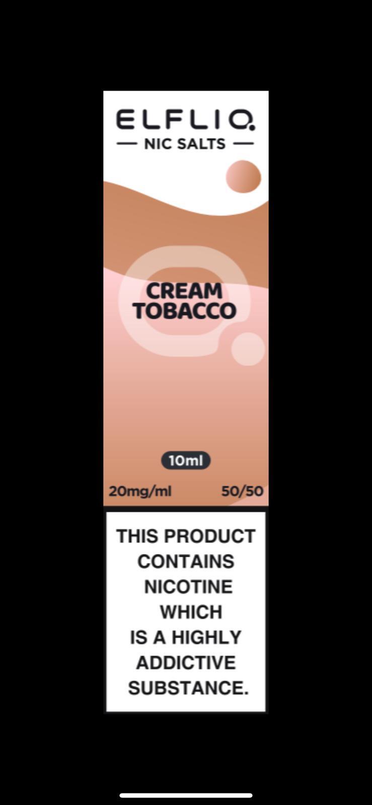 Elf Bar ELFLIQ - Nic Salt - Cream Tobacco