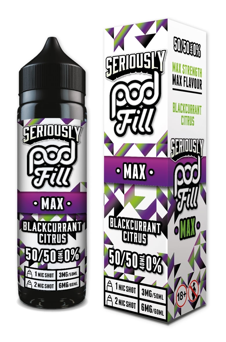 Doozy Vape - Seriously Pod Fill Max - 40ml - Blackcurrant Citrus