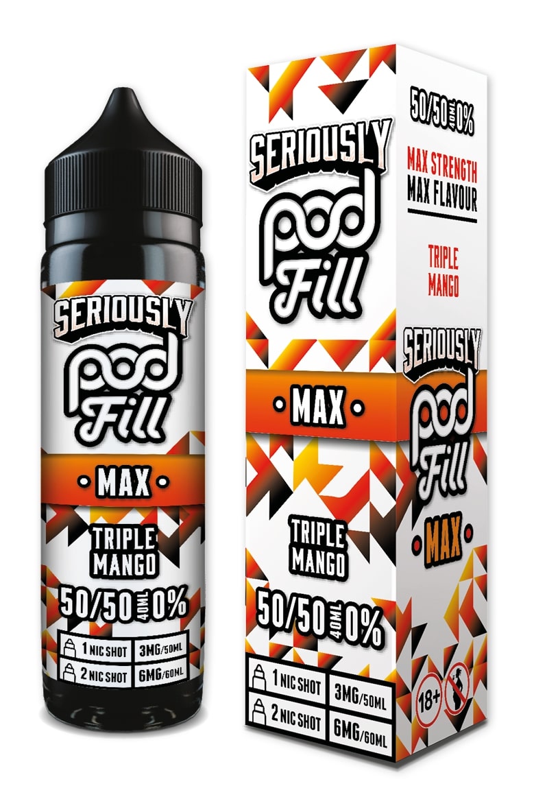 Doozy Vape - Seriously Pod Fill Max - 40ml - Triple Mango