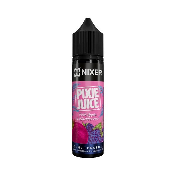 Nixer X Pixie Juice - 30ml - Pink Apple &amp; Blackberries - Longfill
