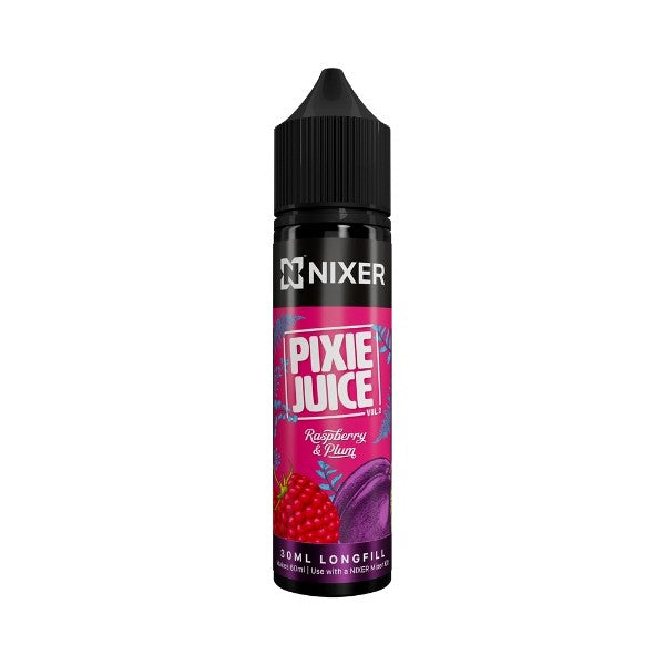 Nixer X Pixie Juice - 30ml - Raspberry &amp; Plum - Longfill
