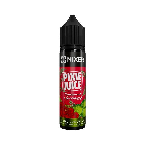 Nixer X Pixie Juice - 30ml - Redcurrant &amp; Gooseberry - Longfill