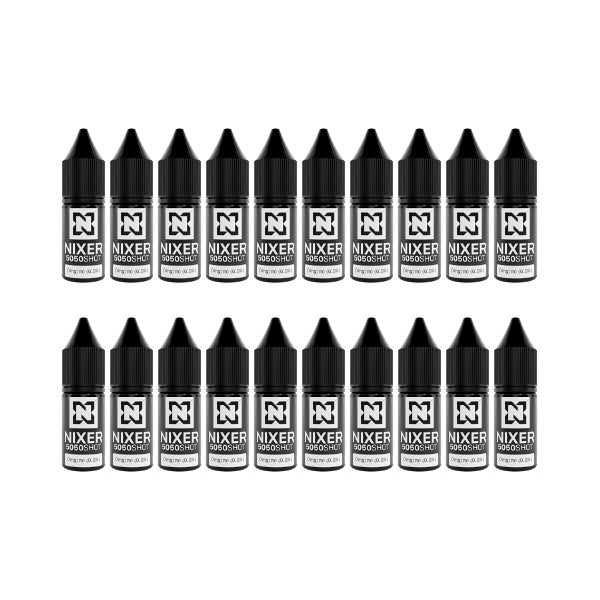 Nixer - Nic Shot - 50/50 Zero Nicotine Shot -  20 Pack