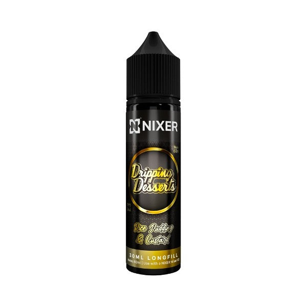 Nixer X Dripping Desserts - 30ml - Rice Pudding &amp; Custard - Longfill