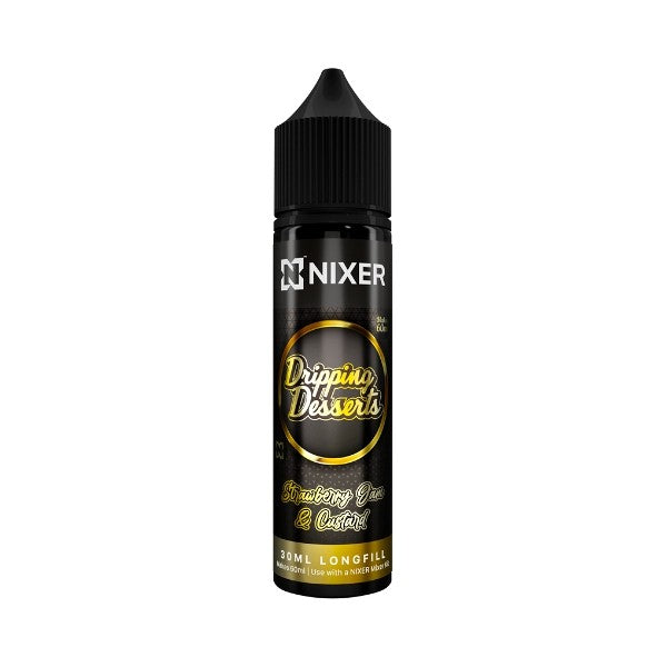 Nixer X Dripping Desserts - 30ml - Strawberry Jam &amp; Custard - Longfill