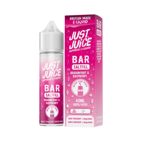 Just Juice Bar - 40ml - Dragonfruit &amp; Raspberry - Saltfill