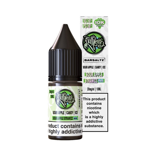 Ruthless Bar Saltz - Nic Salt - Sour Apple Strawzz On Ice