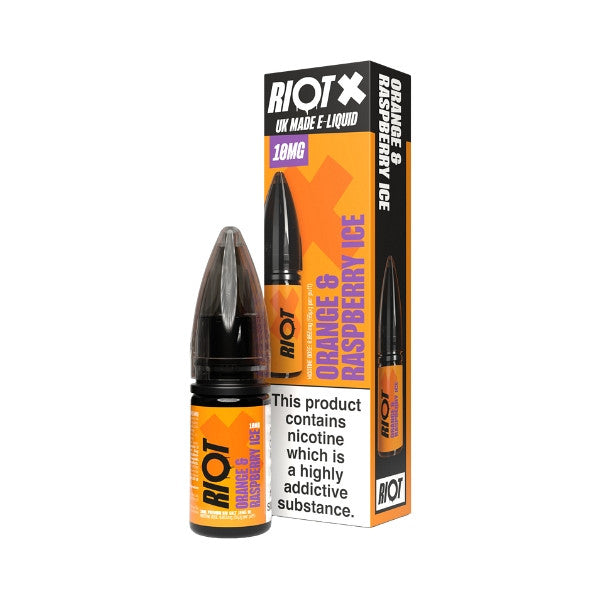 Riot - Nic Salt - X - Orange &amp; Raspberry Ice