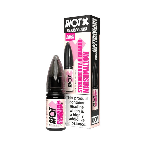 Riot - Nic Salt - X - Strawberry &amp; Banana Marshmallow